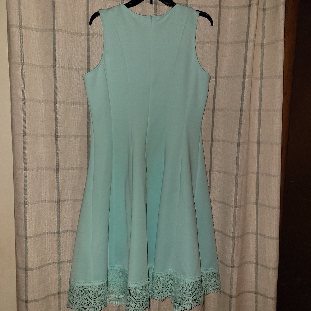 Nwt, Donna Ricco Dress, Light Turquoise, Size 16